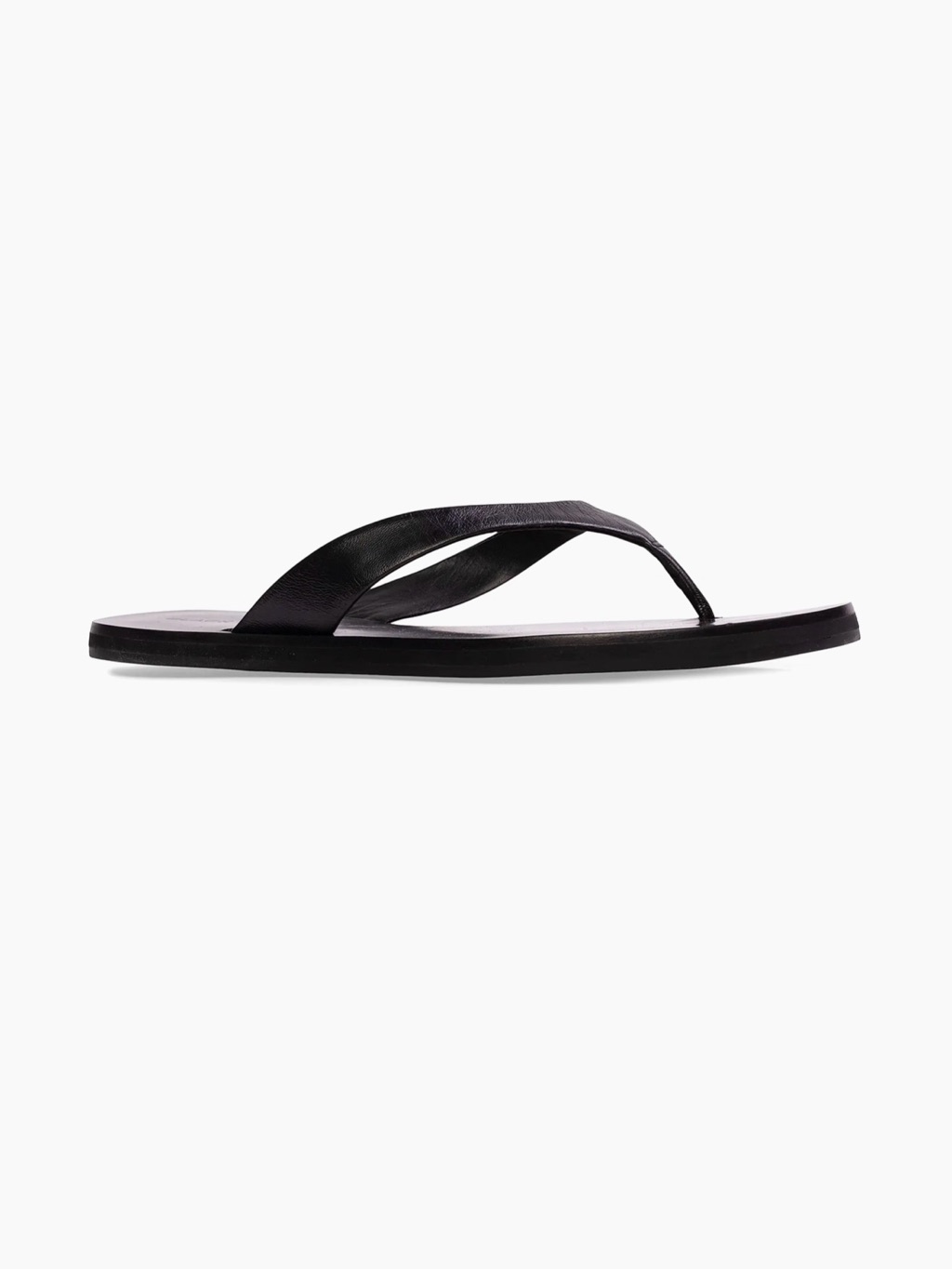 Anna Capri Handmade In Italy Women’s Black Leather Thong Sandals Size 10 Nwt